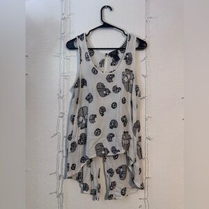 Chic Skull Print Tank Top